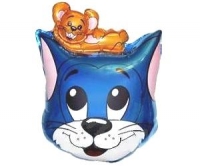 FM Фигура Кот с мышонком голуб 