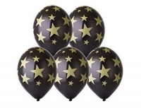 14"(Belbal)Шелкография металл черный,Звезды золото