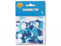Конфетти тишью Круги ассорти голубое 10 гр.