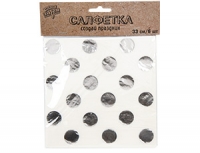 Салфетки фольг. Серебро  33*33 / 6  шт.