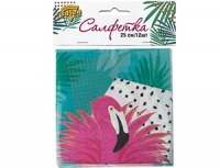 Салфетки Фламинго  25*25 / 12 шт.