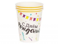 Стаканы 190мл Торт Праздничный / 6 шт.