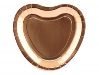 Тарелки 23см Золото розовое/ 6 шт.