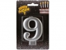 Свеча Цифра Золото 9