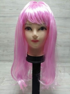 Парик волнистый /св.розовый