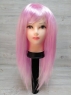 Парик прямой волос, /светло-розовый