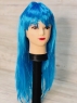 Парик прямой волос /голубой