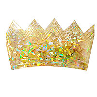 Корона гологр. малая золотая / 6 шт.