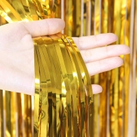 Занавес дождик золотой 100*200 см.