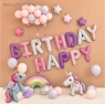 Шар фольга Happy Birthday Цветные буквы