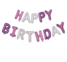 Шар фольга Happy Birthday Цветные буквы 