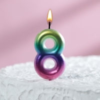 Свеча Цифра 8 "Акварель" 