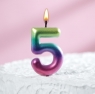 Свеча Цифра 5 "Акварель" 