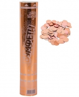 Пневмохлопушка в тубе 30 см РОЗОВОЕ ЗОЛОТО конфет.