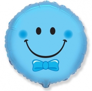 Круг 18" Смайл голубой 18"/45см